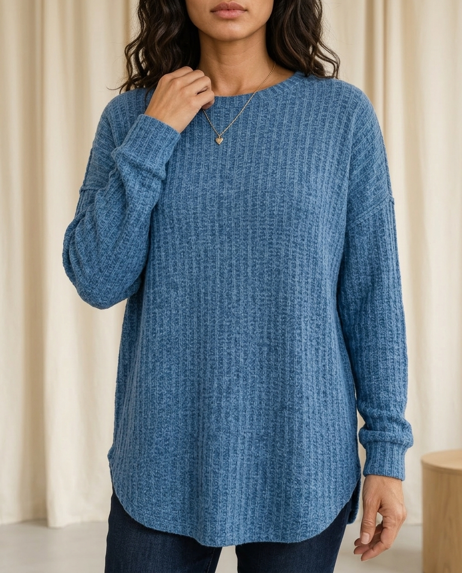 Wrenla | Exposed-Seam Crewneck Sweater