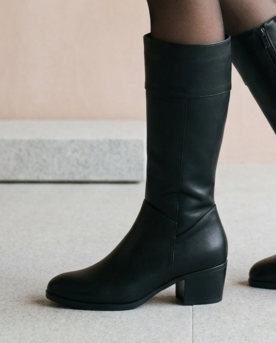 Erinea | Side-Zip Mid-Calf Boots
