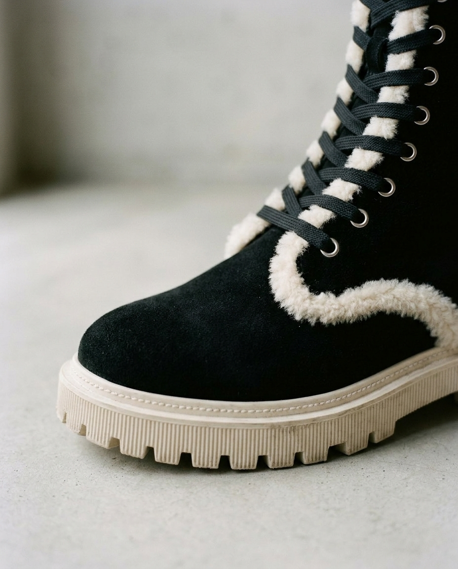 Solis | Plush-Lined Lace-Up Boots
