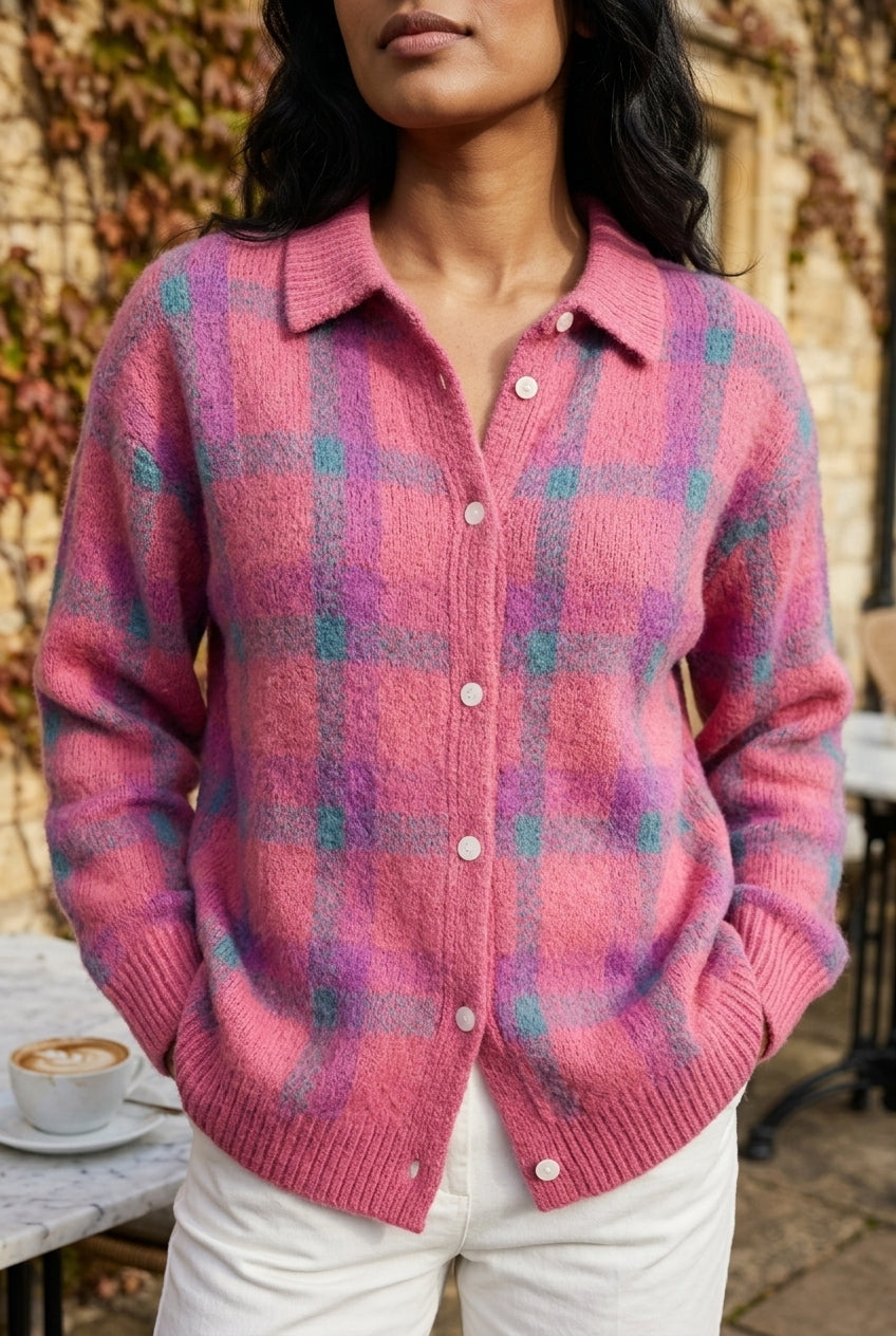 Yonea | Longline Button-Front Cardigan
