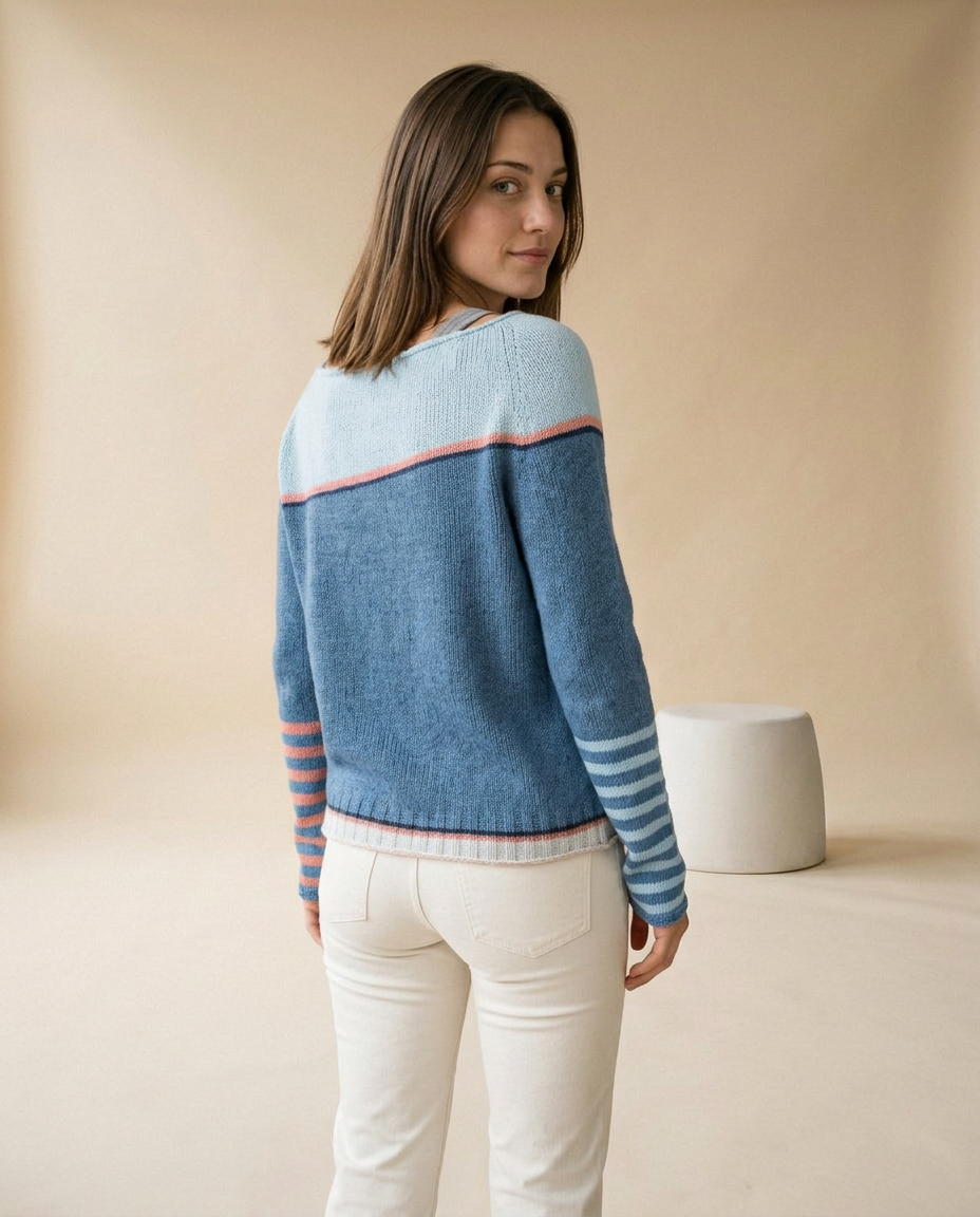 Eirea | Color-Block Boat Neck Sweater