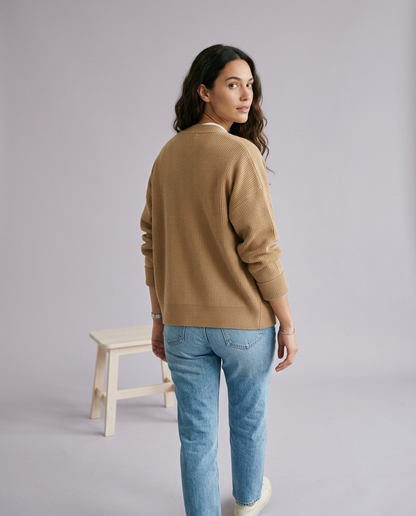 Ankya | Ribbed Button Cardigan