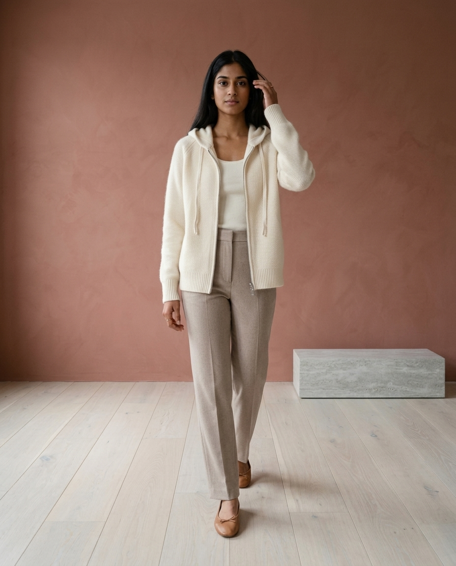 Ilklyn | Hooded Zip-Front Cardigan