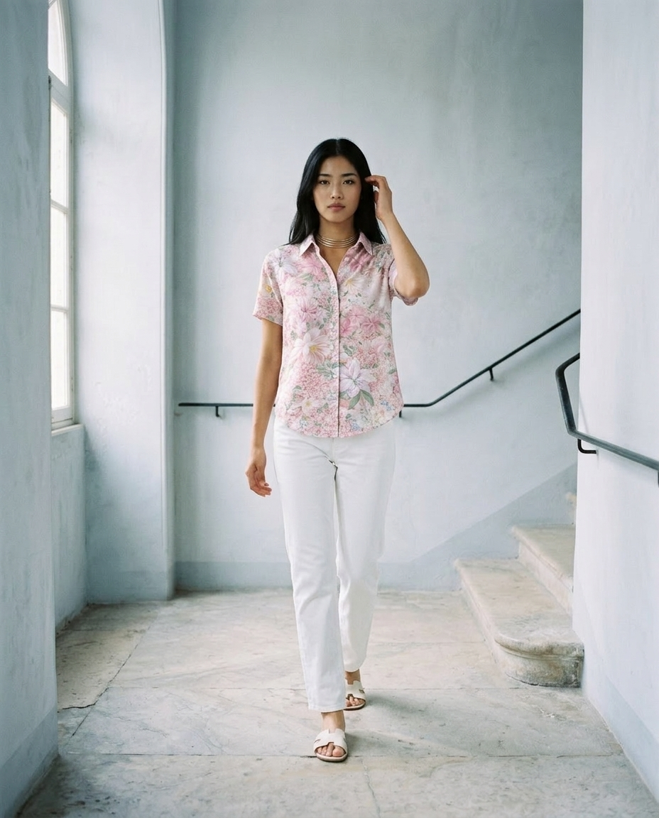 Tovis | Floral Button-Front Blouse