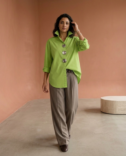 Coriel | Big Button Collar Blouse