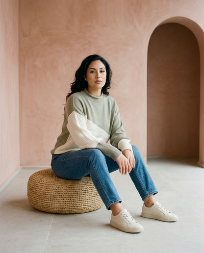 Inkia | Colorblock Crewneck Sweater
