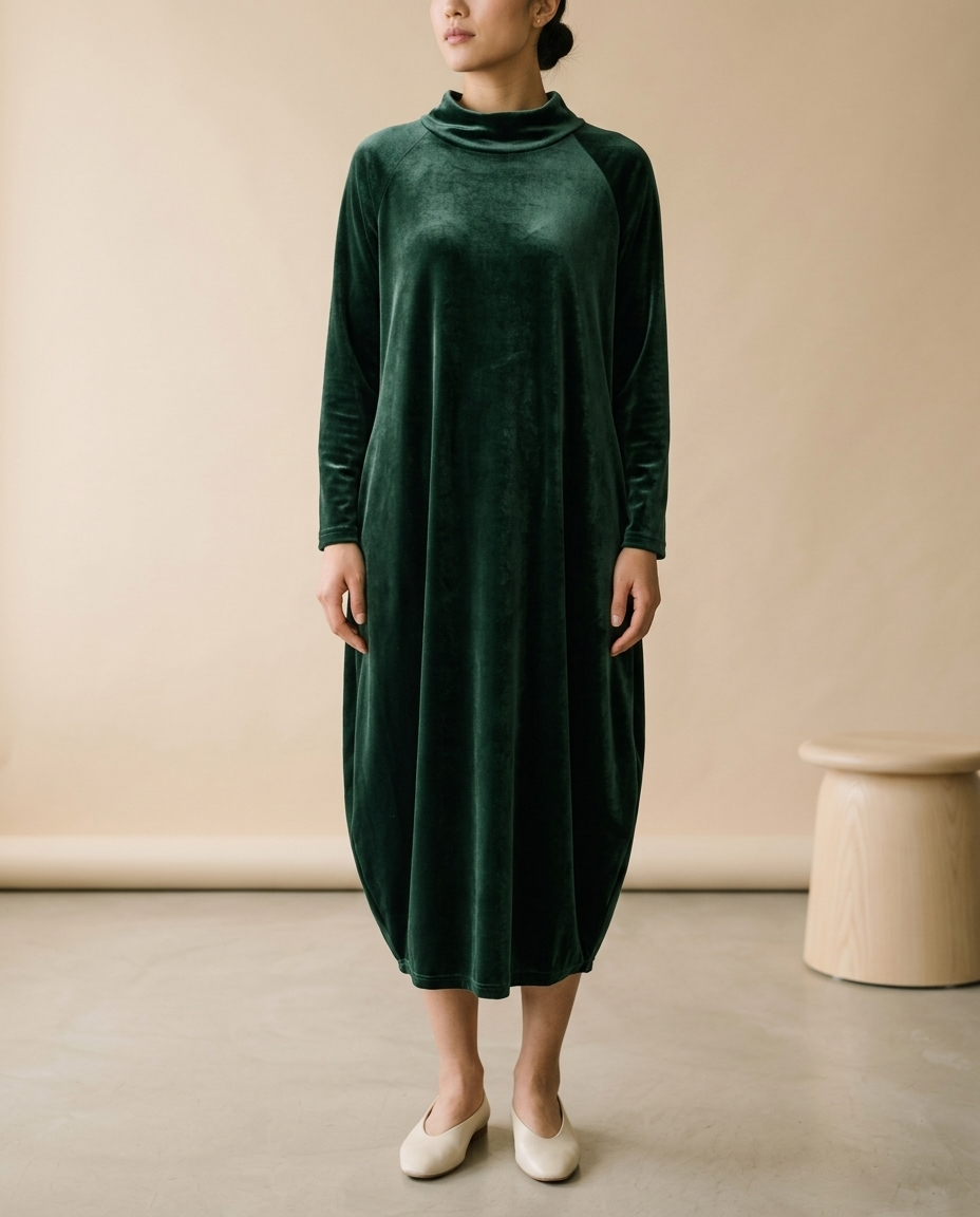 Videa | Velvet Cocoon Midi Dress
