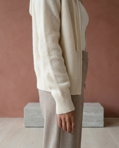 Ilklyn | Hooded Zip-Front Cardigan