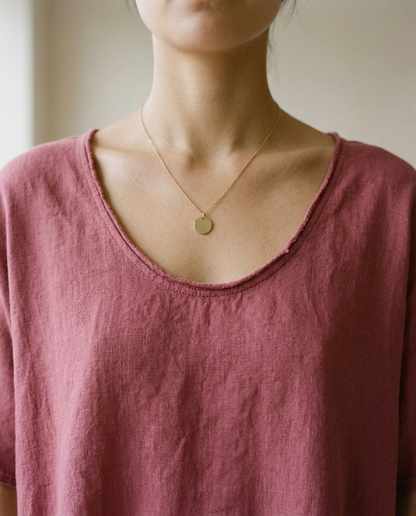 Ceitya | Draped Scoop-Neck Blouse