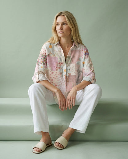 Ranya | Floral Button-Front Blouse