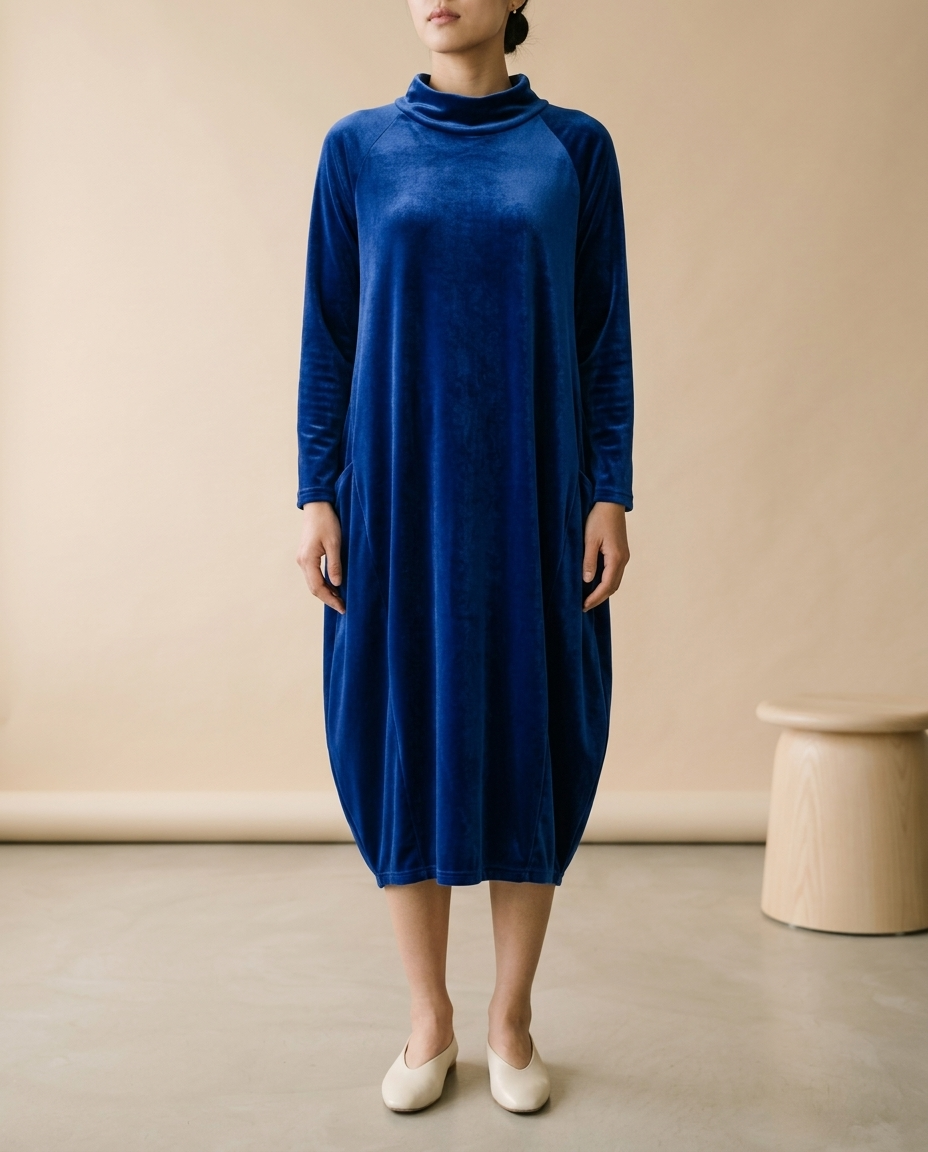 Videa | Velvet Cocoon Midi Dress