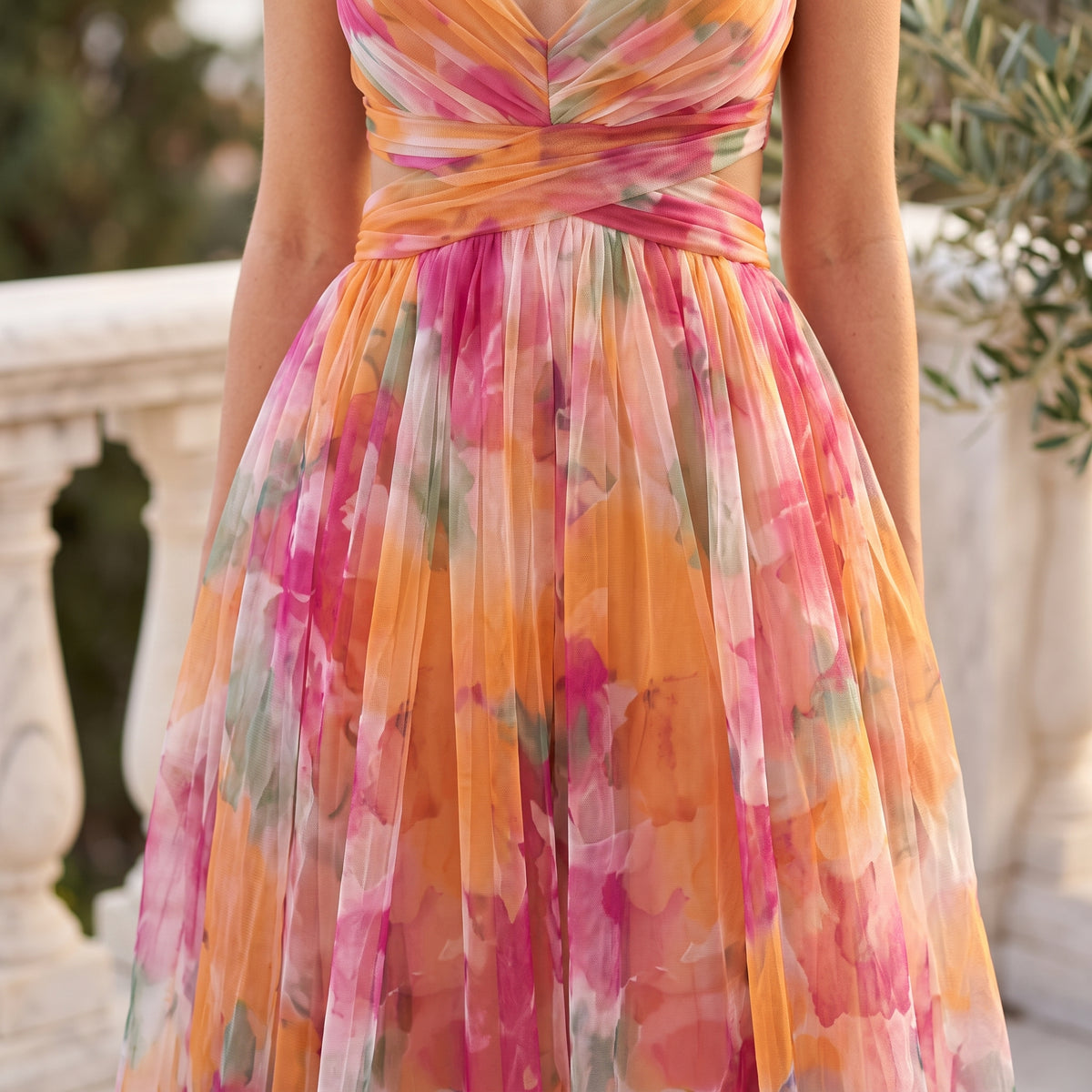 Isoldea | Floral Sleeveless Maxi Dress
