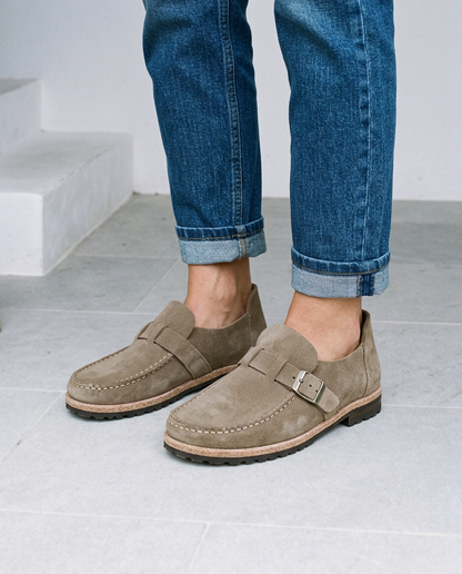 Wrenea | Low Heel Buckle Loafers