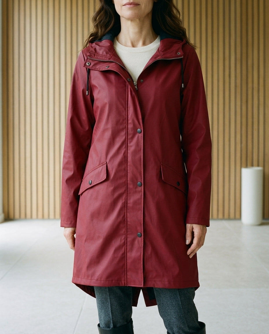 Lilya | Hooded Longline Raincoat
