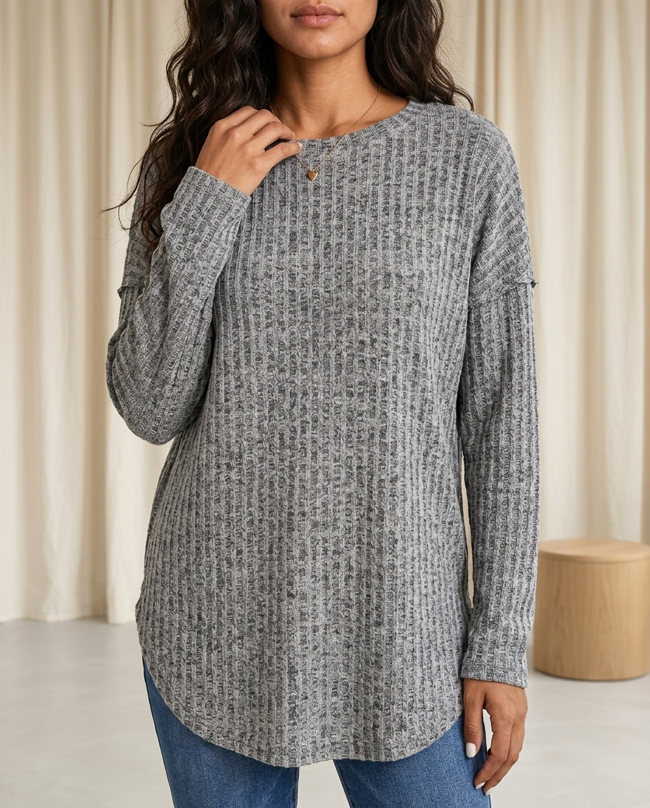 Wrenla | Exposed-Seam Crewneck Sweater