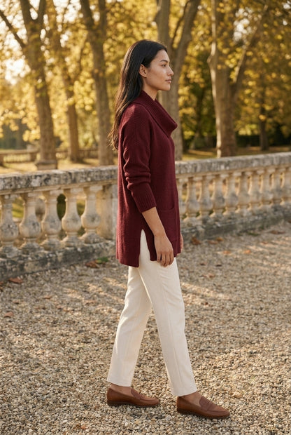 Zitiel | Cowl Neck Tunic Sweater