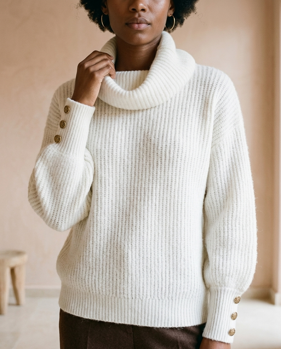 Petora | Draped Cowl Neck Sweater