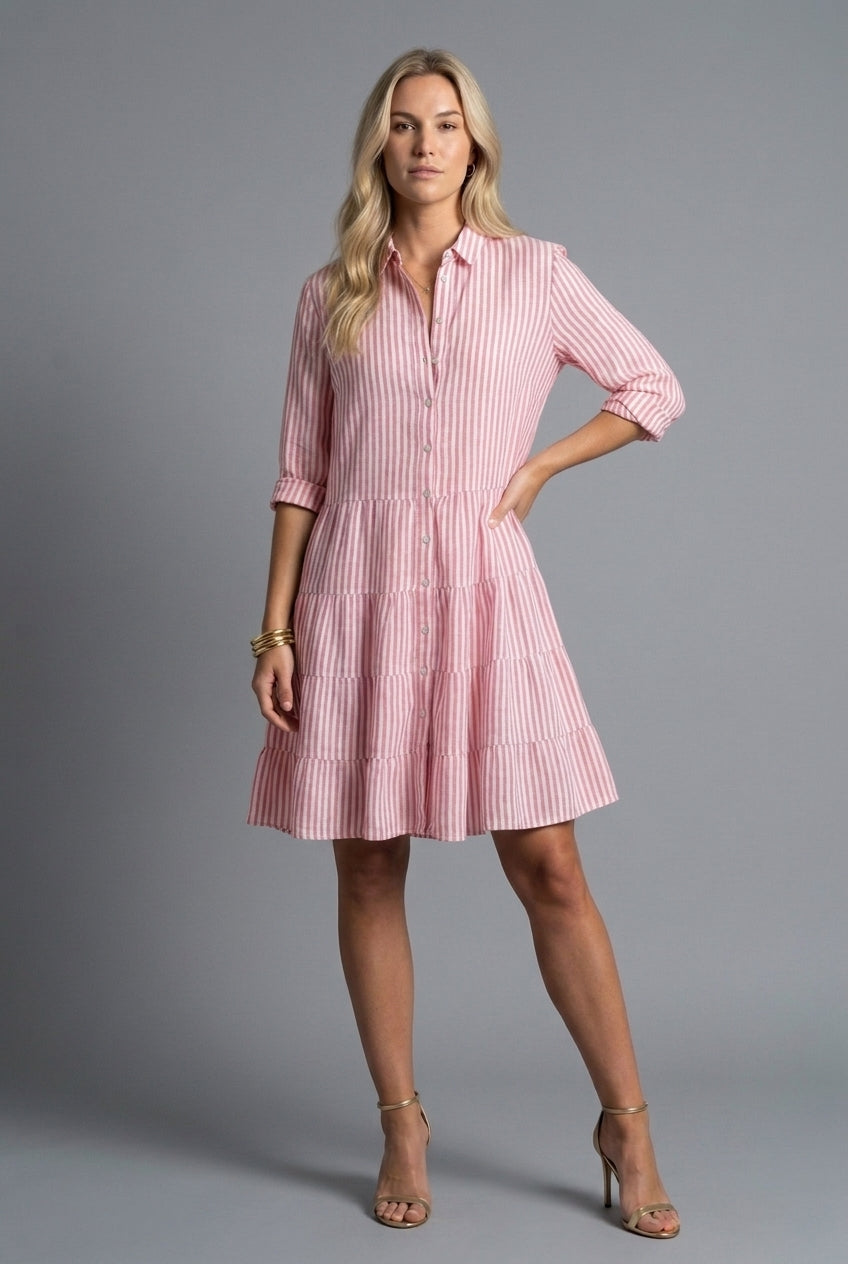 Lullyn | Striped Long-Sleeve Mini Dress