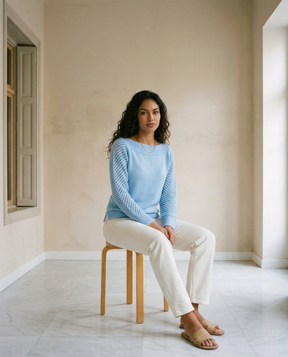Ovora | Openwork Boat-Neck Sweater