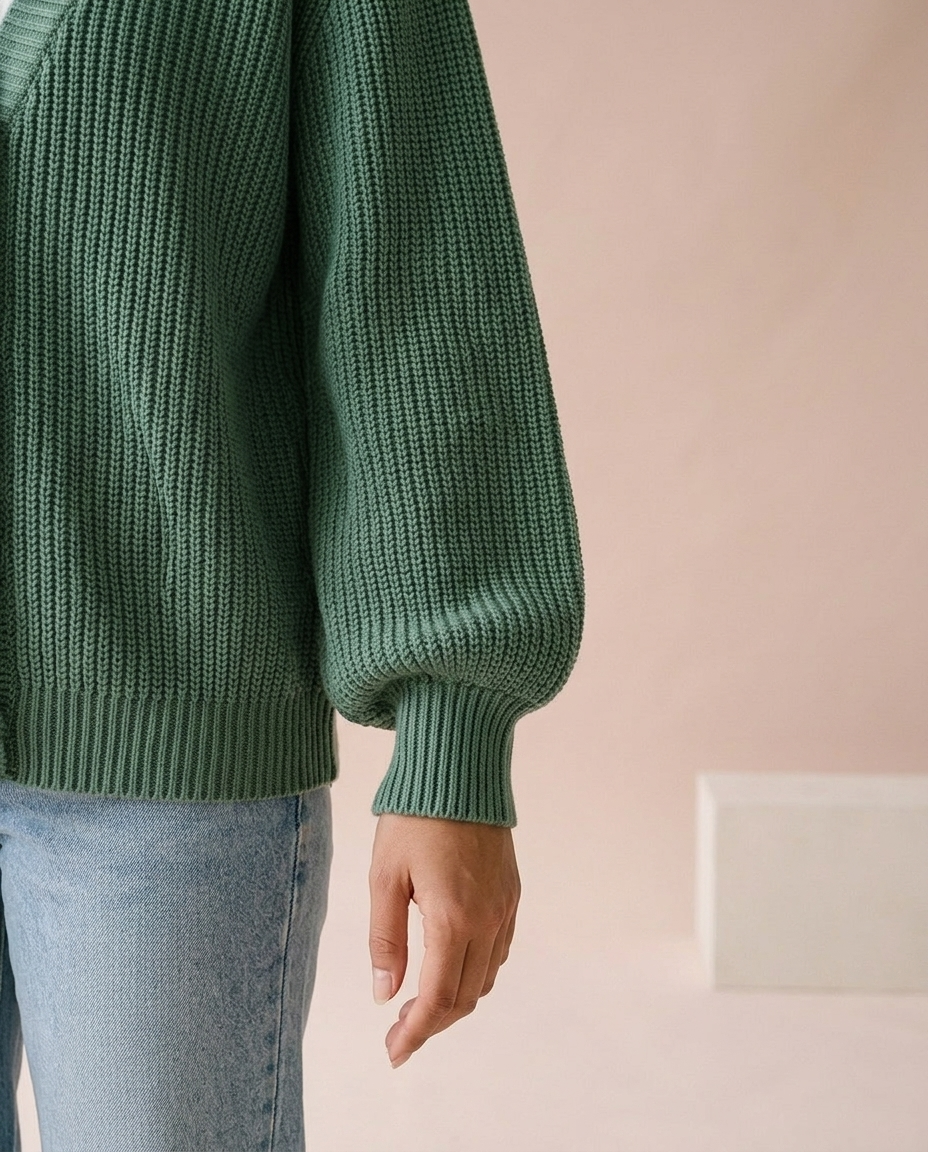 Unina | Ribbed Button Cardigan