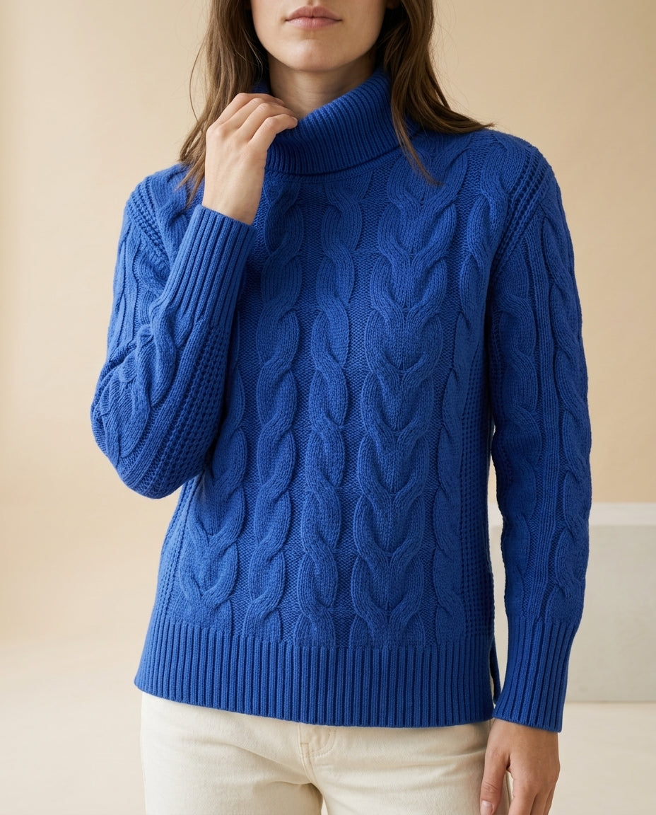 Halise | Cable Knit Turtleneck Sweater