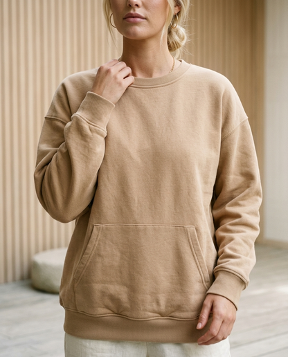 Amine | Oversized Kangaroo Pocket Sweatshirt