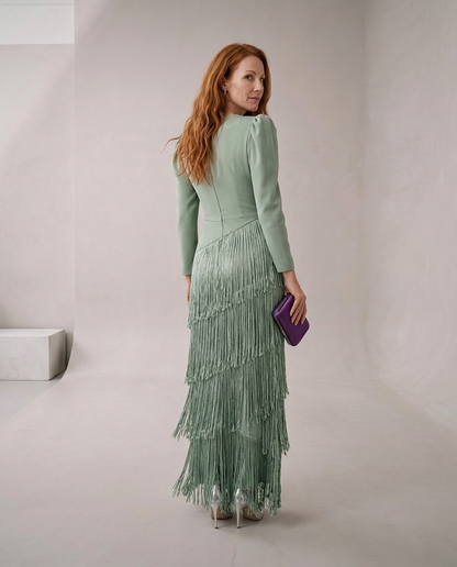 Miriel | Fringe Flowy Midi Dress