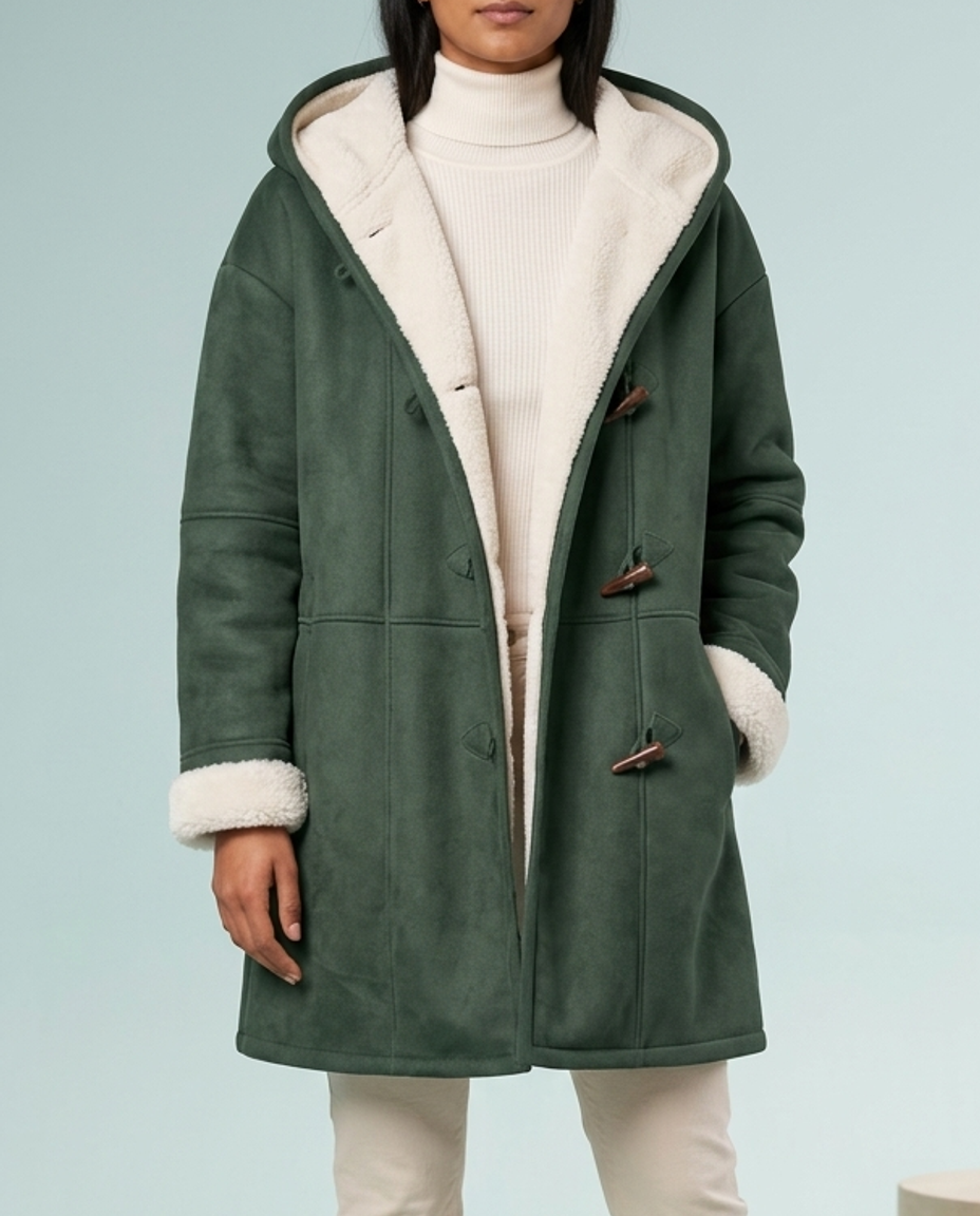 Huldia | Hooded Toggle-Front Coat