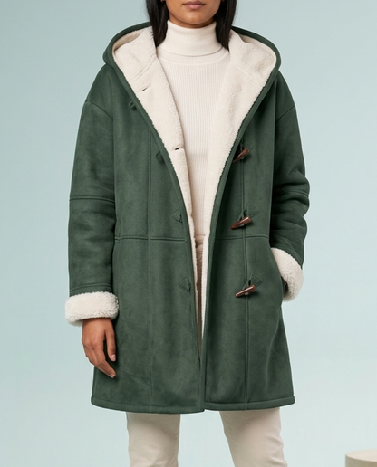 Huldia | Hooded Toggle-Front Coat
