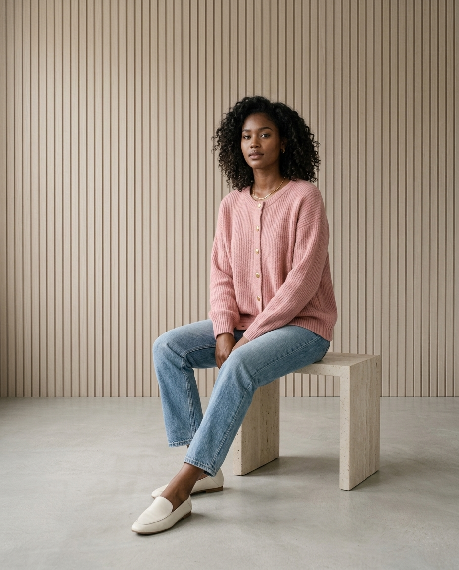 Emara | Textured Button Cardigan