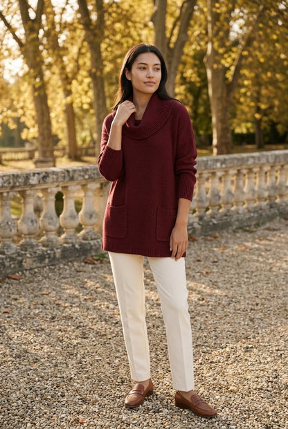 Zitiel | Cowl Neck Tunic Sweater