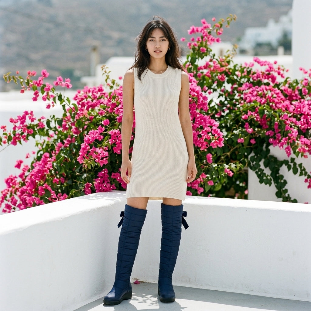 Enora | Quilted Tall Winter Boots