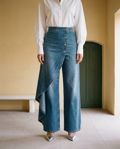 Rebia | High-Waisted Wide-Leg Pants