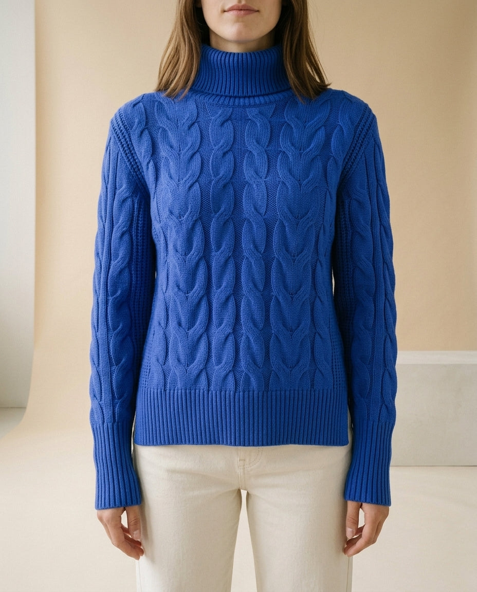 Halise | Cable Knit Turtleneck Sweater