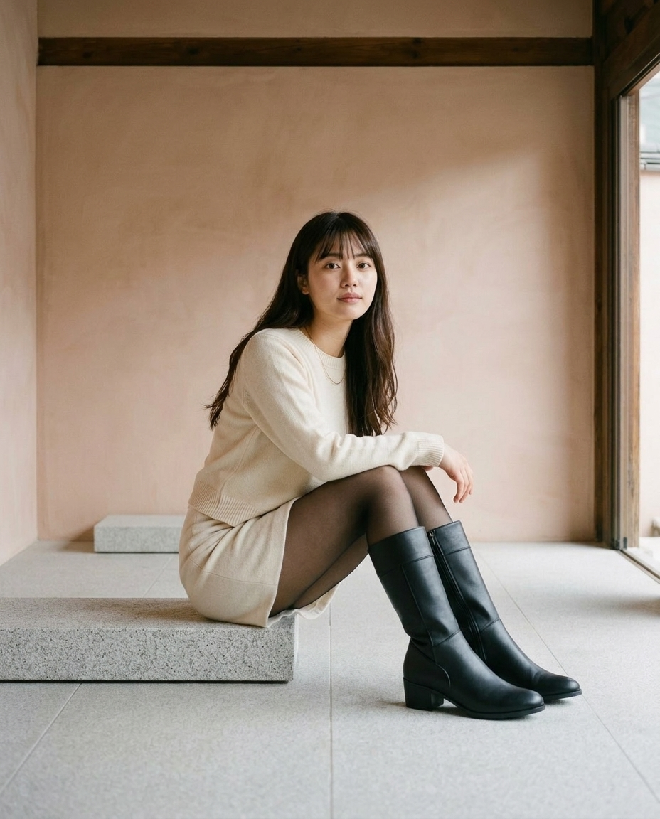 Erinea | Side-Zip Mid-Calf Boots