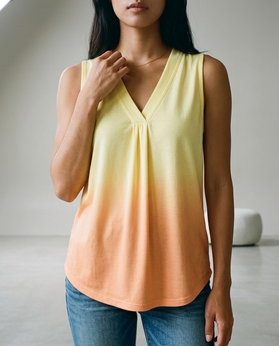 Joanis | Gradient V-Neck Sleeveless Blouse