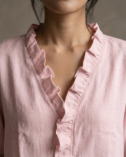 Adita | Ruffled V-Neck Blouse
