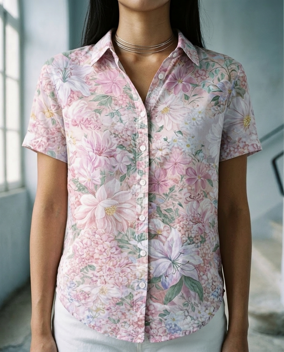Tovis | Floral Button-Front Blouse
