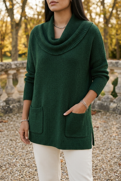 Zitiel | Cowl Neck Tunic Sweater