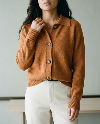 Gretya | Collared Button Cardigan