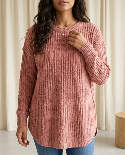 Wrenla | Exposed-Seam Crewneck Sweater