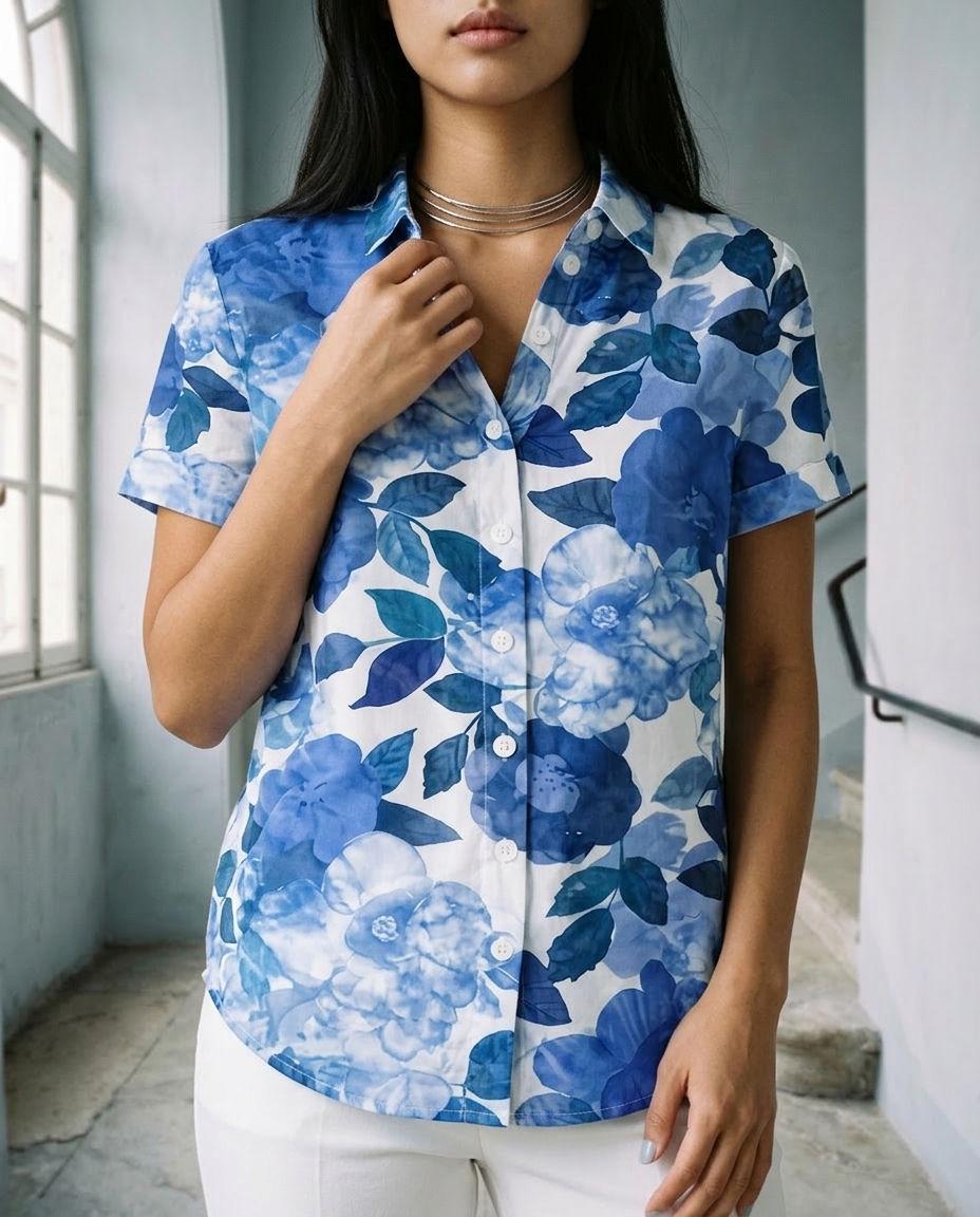 Tovis | Floral Button-Front Blouse