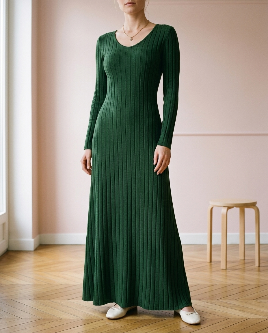 Zadia | Ribbed Maxi Sweater Dress
