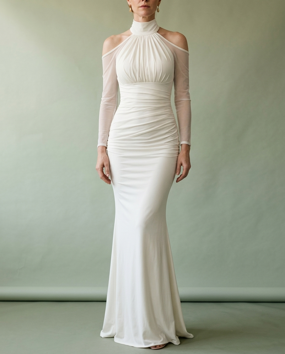 Zanea | Cold-Shoulder Mermaid Gown