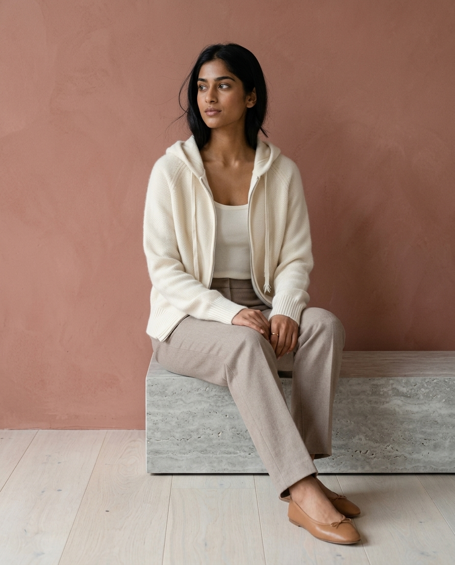 Ilklyn | Hooded Zip-Front Cardigan