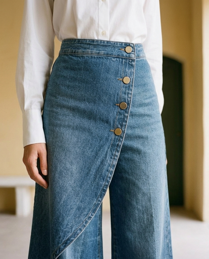 Rebia | High-Waisted Wide-Leg Pants
