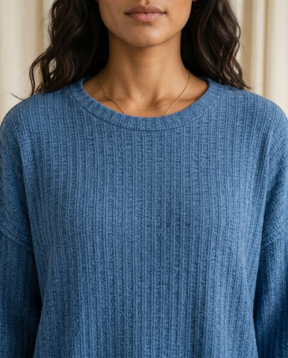 Wrenla | Exposed-Seam Crewneck Sweater