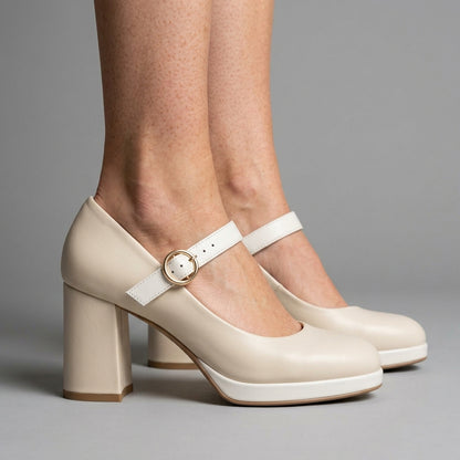 Trude | Mary Jane Block Heel Loafer