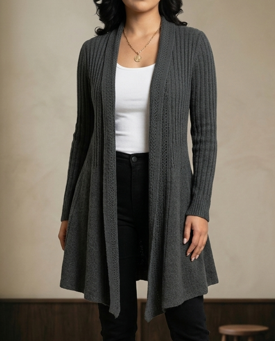 Ximenea | Ribbed Open-Front Cardigan