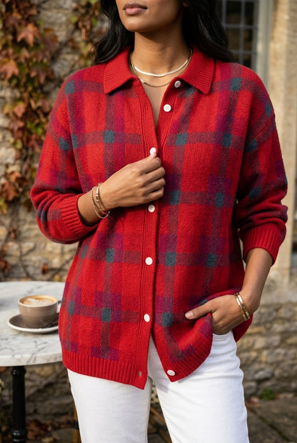 Yonea | Longline Button-Front Cardigan